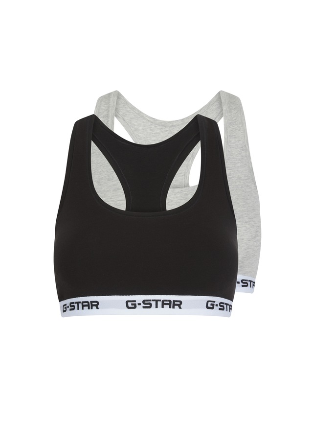 G-STAR Bralette »CARNELIAN, BRAS 2 PACK RACERBACK« Packung, 2 Stk. mit Logo-Saum