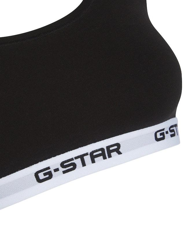 G-STAR Bralette »CARNELIAN, BRAS 2 PACK RACERBACK« Packung, 2 Stk. mit Logo-Saum