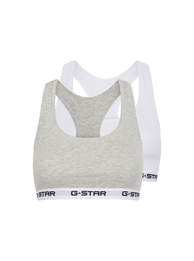 G-STAR Bralette »CARNELIAN, BRAS 2 PACK RACERBACK« Packung, 2 Stk. mit Logo-Saum