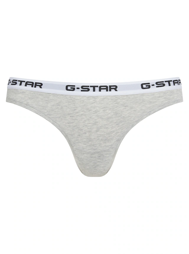 G-STAR Tanga »OBSIDIAN, 2 PACK THONGS« Packung, 2 Stk. mit Logobund