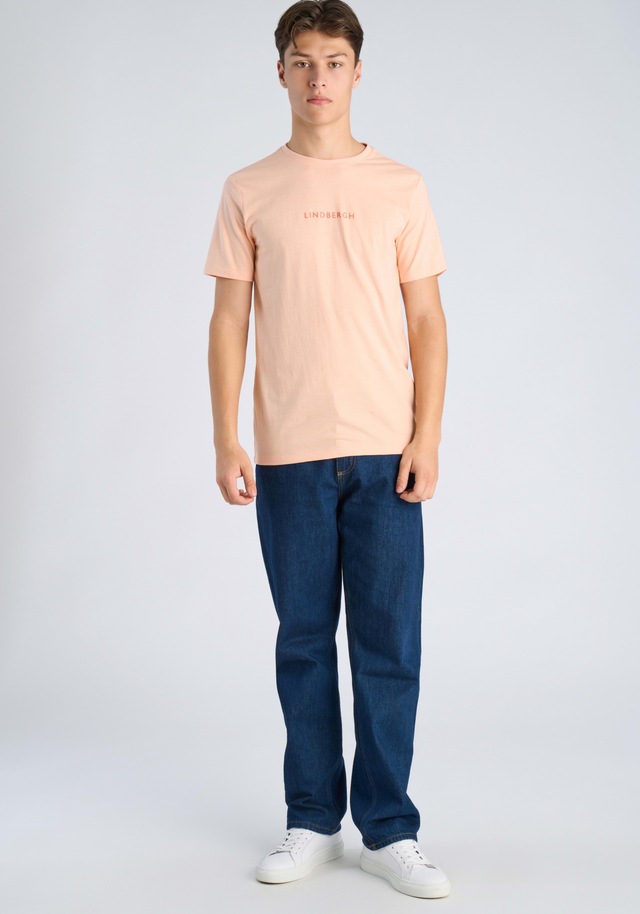 LINDBERGH Kurzarmshirt Sommershirt mit LINDBERGH-Print
