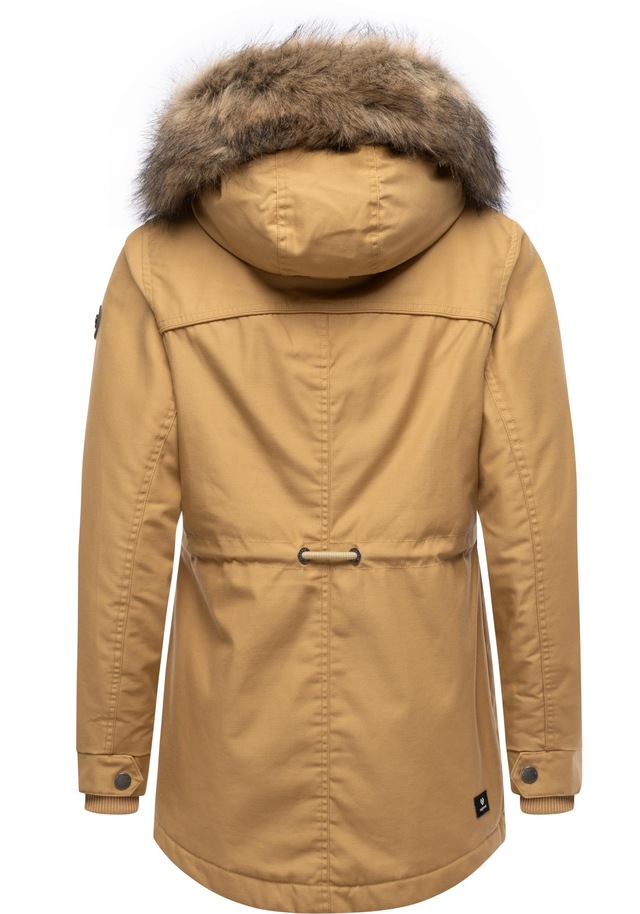 Ragwear Winterjacke »Tawny Short YOUMODO« mit Kapuze Warme Jacke mit großer Kapuze und Kunstfellkragen