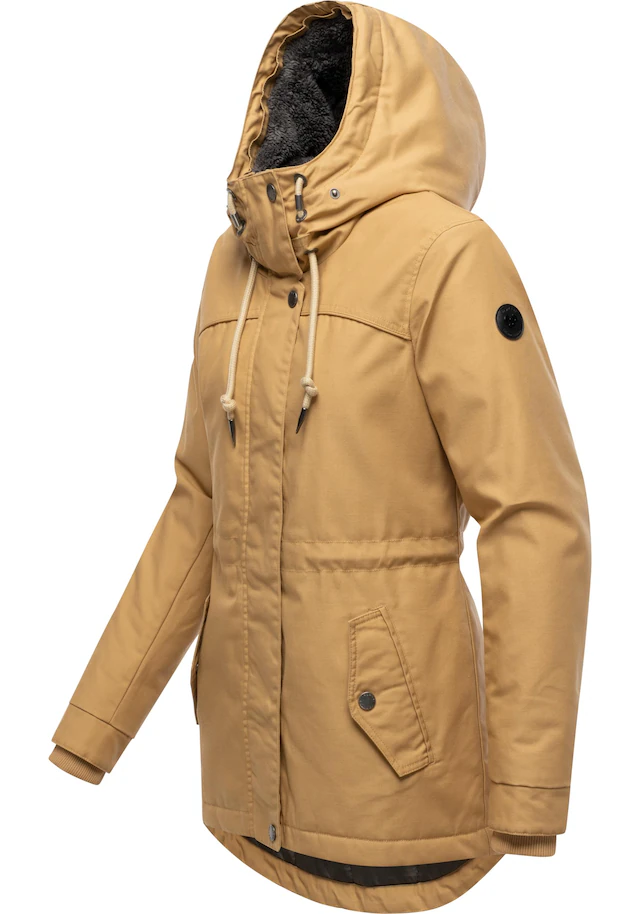 Ragwear Winterjacke »Tawny Short YOUMODO« mit Kapuze Warme Jacke mit großer Kapuze und Kunstfellkragen