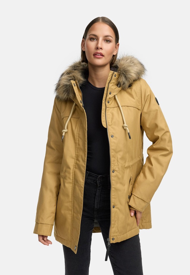 Ragwear Winterjacke »Tawny Short YOUMODO« mit Kapuze Warme Jacke mit großer Kapuze und Kunstfellkragen