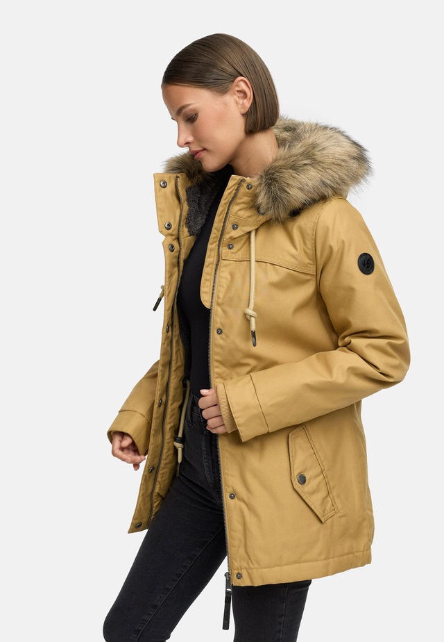Ragwear Winterjacke »Tawny Short YOUMODO« mit Kapuze Warme Jacke mit großer Kapuze und Kunstfellkragen