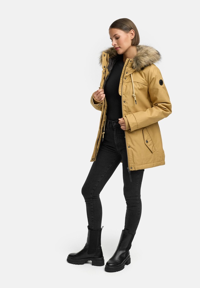 Ragwear Winterjacke »Tawny Short YOUMODO« mit Kapuze Warme Jacke mit großer Kapuze und Kunstfellkragen