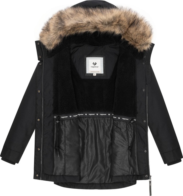 Ragwear Winterjacke »Tawny Short YOUMODO« mit Kapuze Warme Jacke mit großer Kapuze und Kunstfellkragen