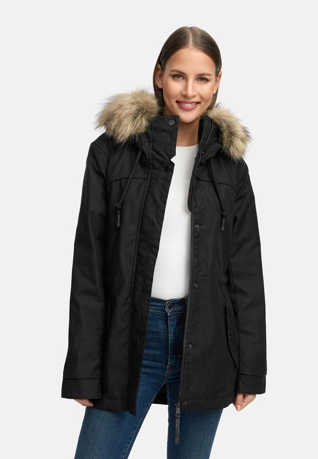 Ragwear Winterjacke »Tawny Short YOUMODO« mit Kapuze Warme Jacke mit großer Kapuze und Kunstfellkragen