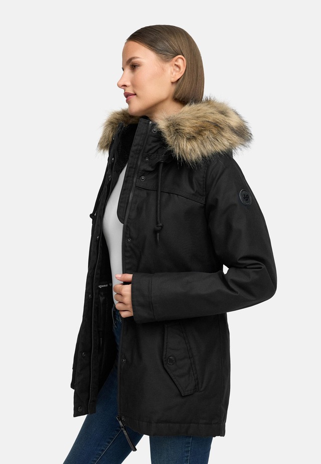 Ragwear Winterjacke »Tawny Short YOUMODO« mit Kapuze Warme Jacke mit großer Kapuze und Kunstfellkragen