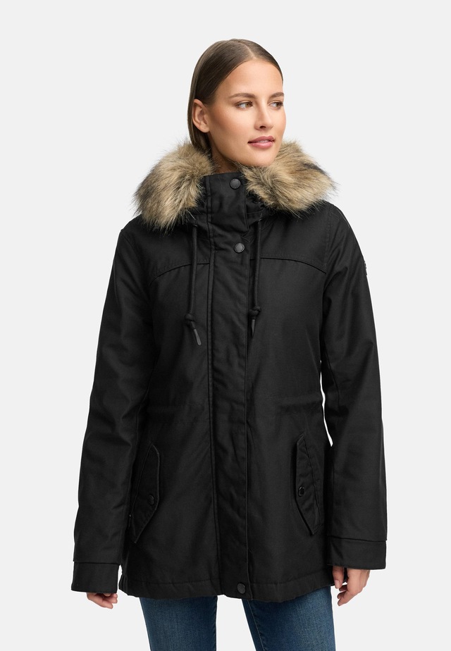 Ragwear Winterjacke »Tawny Short YOUMODO« mit Kapuze Warme Jacke mit großer Kapuze und Kunstfellkragen