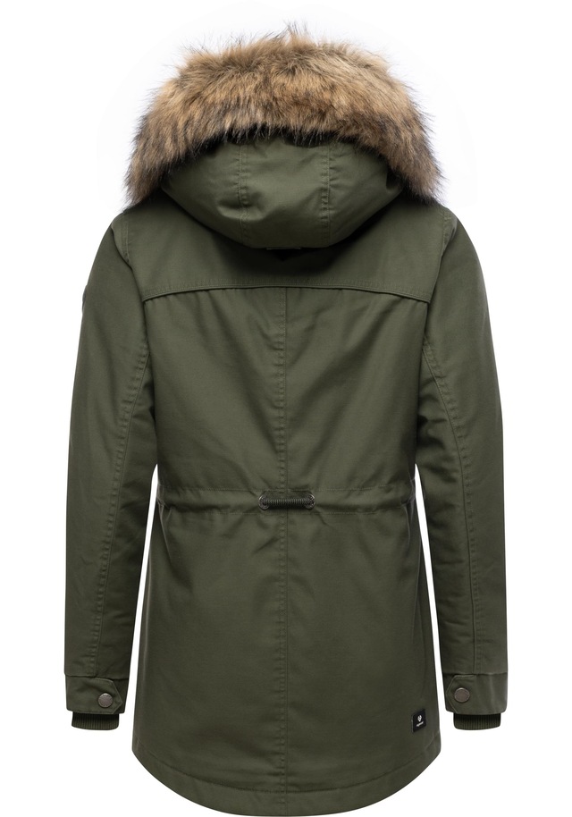 Ragwear Winterjacke »Tawny Short YOUMODO« mit Kapuze Warme Jacke mit großer Kapuze und Kunstfellkragen
