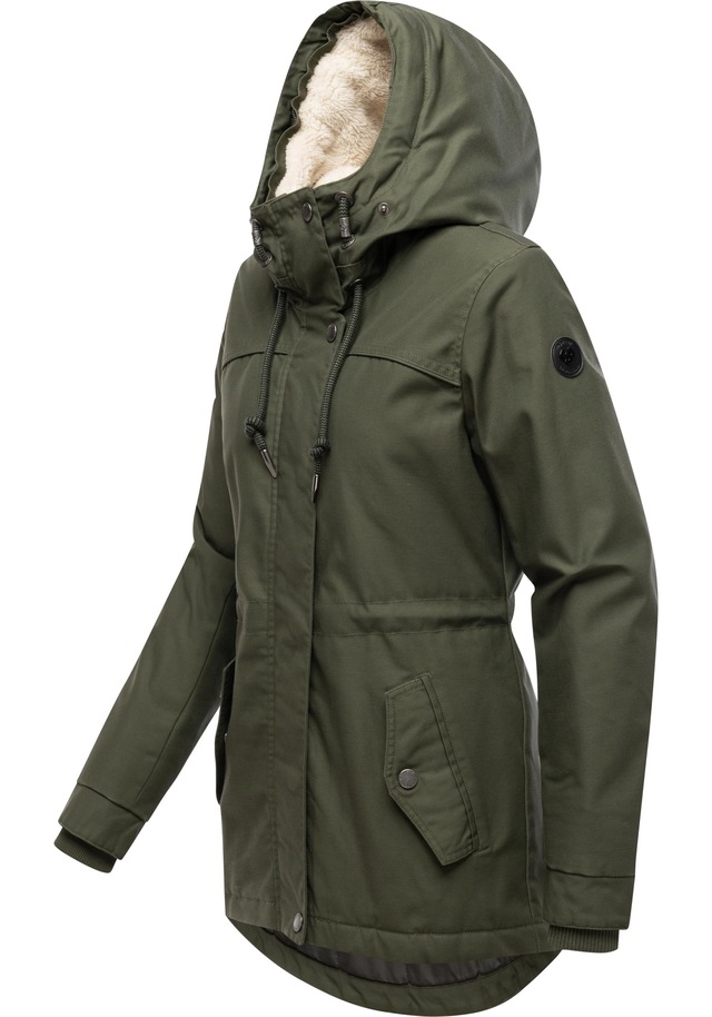 Ragwear Winterjacke »Tawny Short YOUMODO« mit Kapuze Warme Jacke mit großer Kapuze und Kunstfellkragen