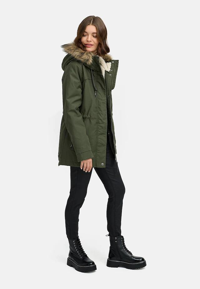 Ragwear Winterjacke »Tawny Short YOUMODO« mit Kapuze Warme Jacke mit großer Kapuze und Kunstfellkragen