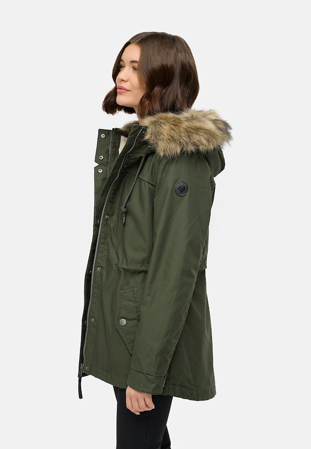 Ragwear Winterjacke »Tawny Short YOUMODO« mit Kapuze Warme Jacke mit großer Kapuze und Kunstfellkragen