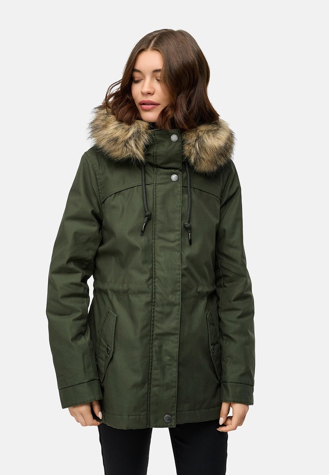 Ragwear Winterjacke »Tawny Short YOUMODO« mit Kapuze Warme Jacke mit großer Kapuze und Kunstfellkragen