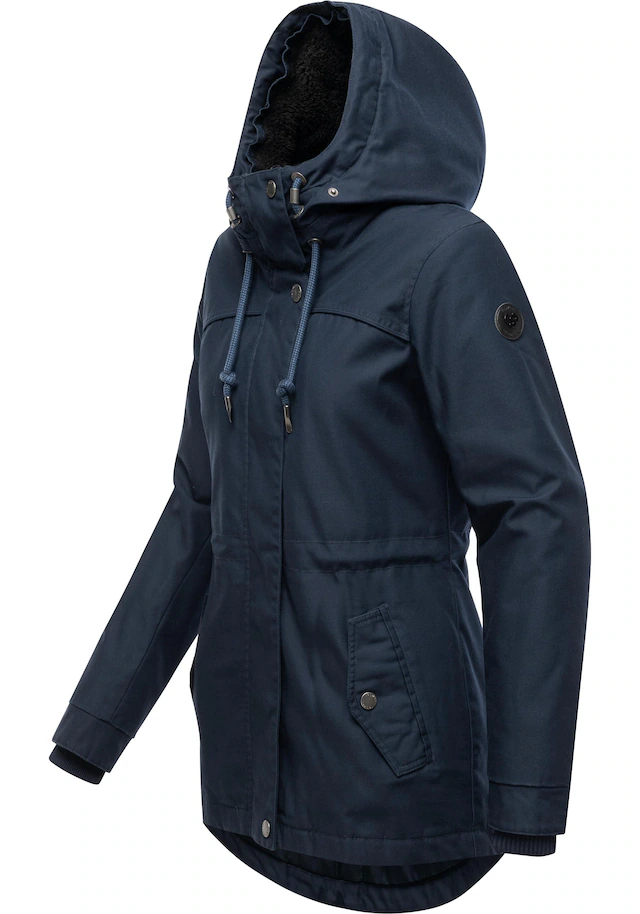 Ragwear Winterjacke »Tawny Short YOUMODO« mit Kapuze Warme Jacke mit großer Kapuze und Kunstfellkragen