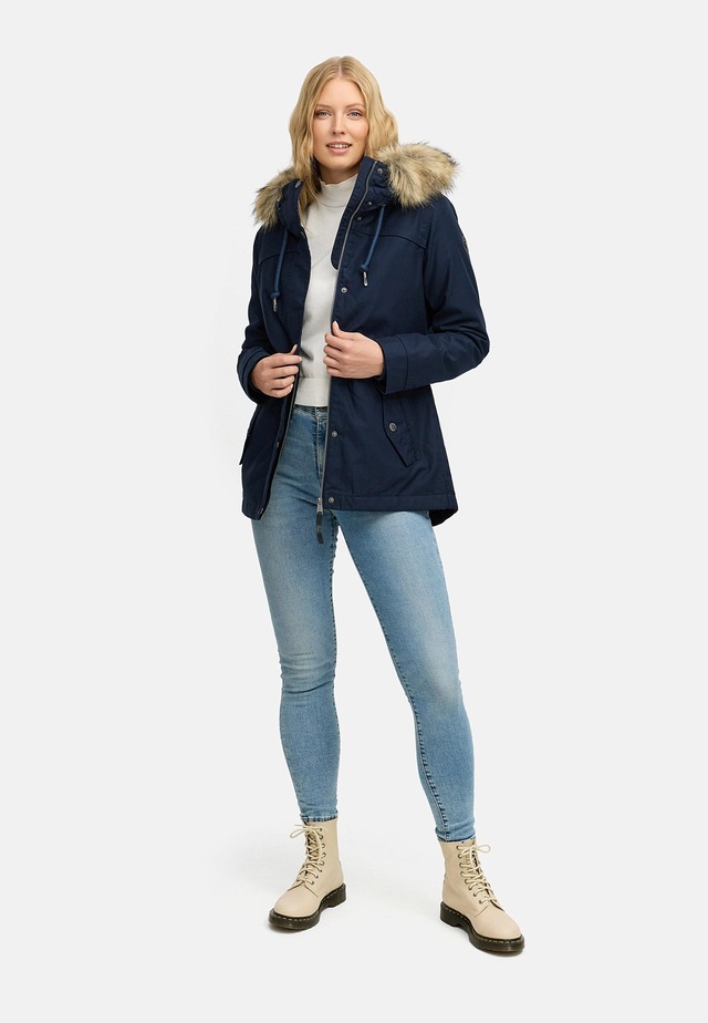 Ragwear Winterjacke »Tawny Short YOUMODO« mit Kapuze Warme Jacke mit großer Kapuze und Kunstfellkragen