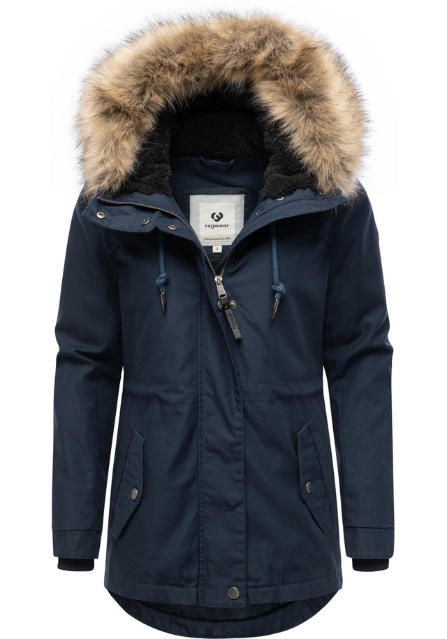 Ragwear Winterjacke »Tawny Short YOUMODO« mit Kapuze Warme Jacke mit großer Kapuze und Kunstfellkragen