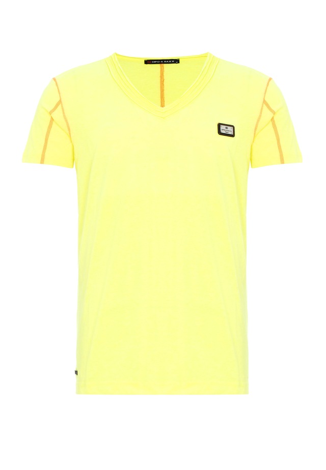 Cipo & Baxx T-Shirt »CT569« mit Logo-Patch Prints