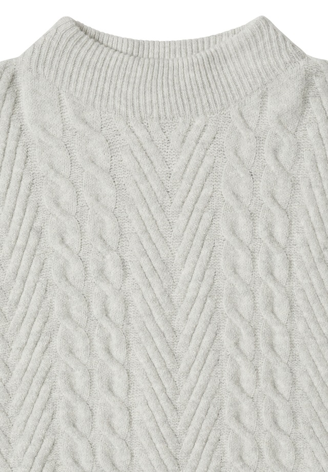 Cecil Strickpullover mit Turtle Neck, Zopfmuster