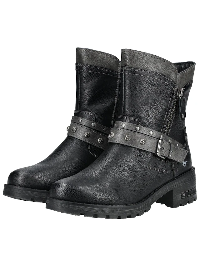 Mustang Shoes Bikerboots »Mustang Shoes Stiefelette Lederimitat«
