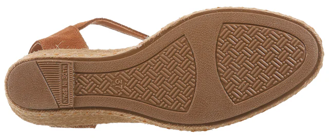 VERBENAS Slingpumps Keilsandalette, Sommerschuh, Urlaubsschuh mit Bastbesatz
