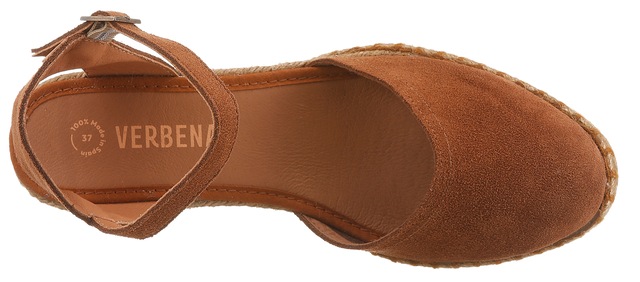 VERBENAS Slingpumps Keilsandalette, Sommerschuh, Urlaubsschuh mit Bastbesatz
