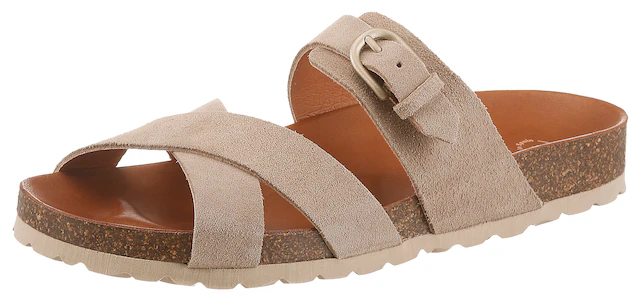 VERBENAS Pantolette »RUBI SERRAJE« Sommerschuh, Hausschuh, Urlaubsschuh mit verstellbarer Schnalle