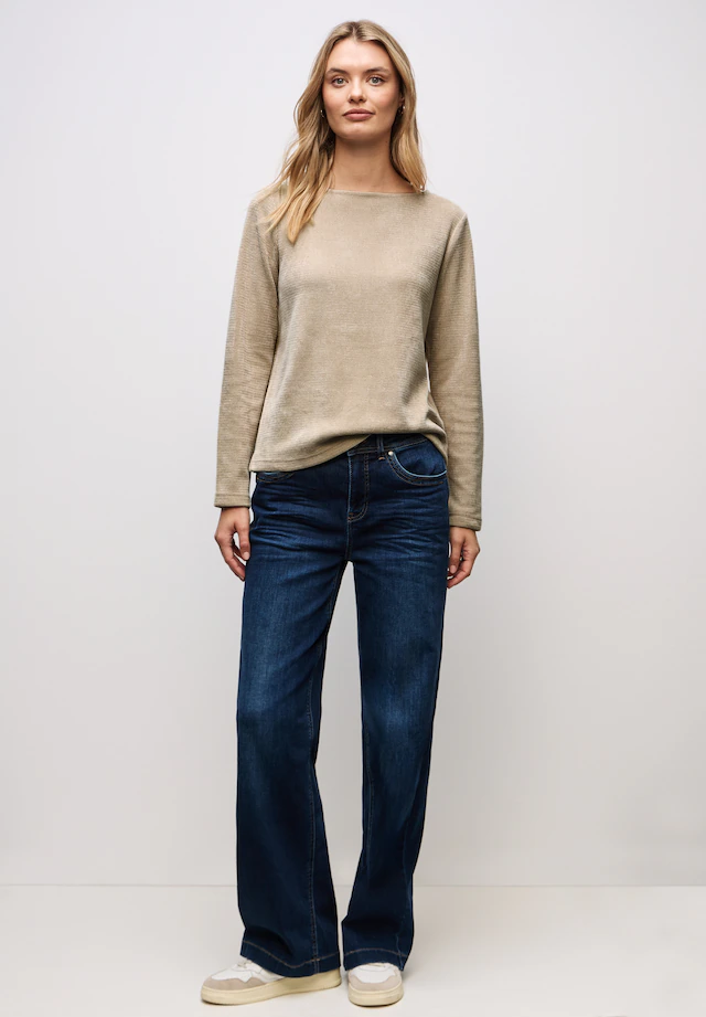 STREET ONE Langarmshirt mit U-Boot-Ausschnitt