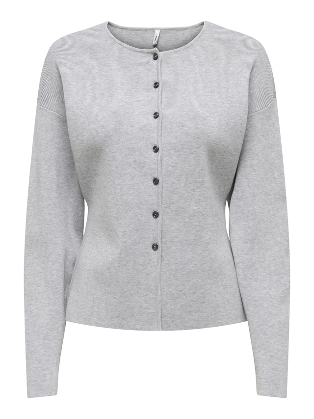 ONLY Strickjacke »ONLLUCY LS O-NECK CARDIGAN EX KNT« Materialmix, regular fit, Rundhals