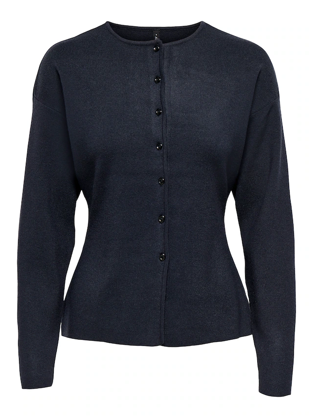 ONLY Strickjacke »ONLLUCY LS O-NECK CARDIGAN EX KNT« Materialmix, regular fit, Rundhals