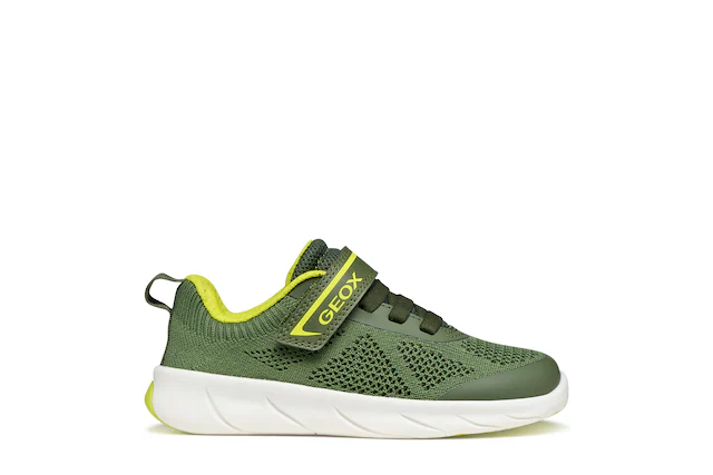 Geox Barfußschuh »J FOOT-RUN BOY« Klettschuh mit Logo, Größenschablone zum Download