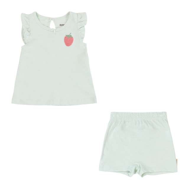 HUGGIES babywear Bluse & Shorts »HUGG 2PC SETS« Set, 2 mit Stickerei