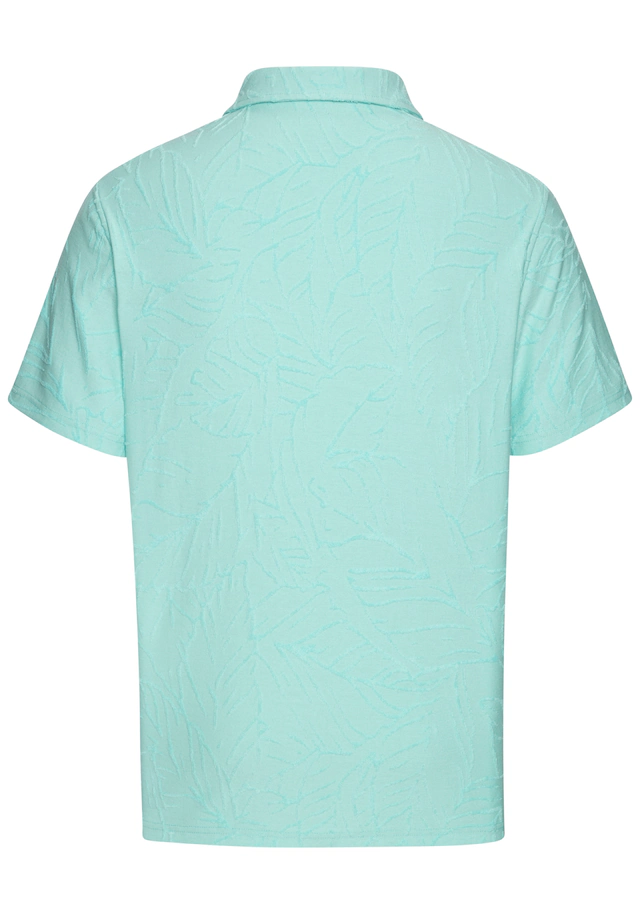Beachtime Poloshirt », T-Shirt mit modischen Blätter-Design« neue Strukturqualität im Blätter-Design