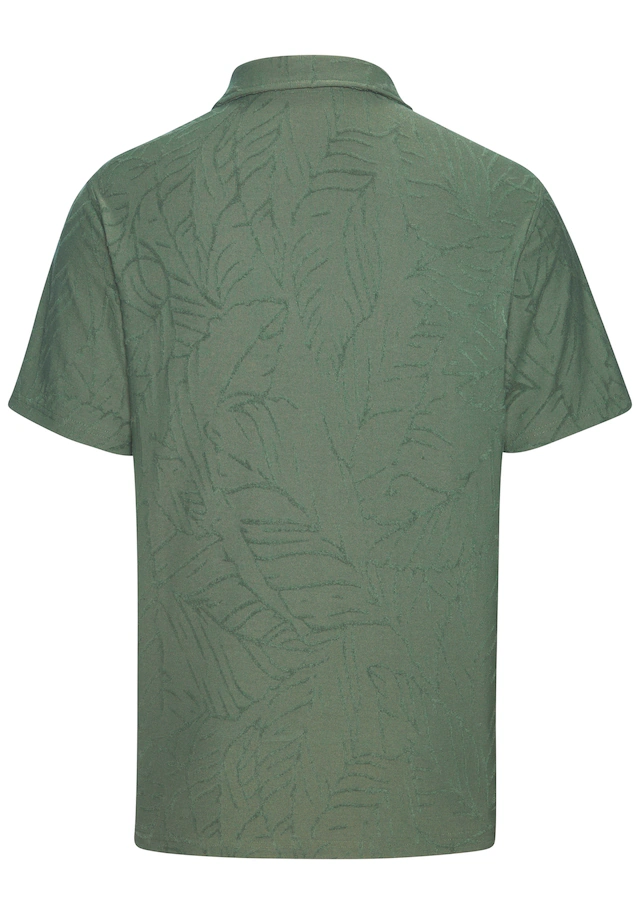 Beachtime Poloshirt », T-Shirt mit modischen Blätter-Design« neue Strukturqualität im Blätter-Design