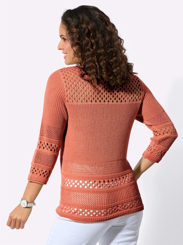 Casual Looks 3/4 Arm-Pullover »Ajour-Pullover«