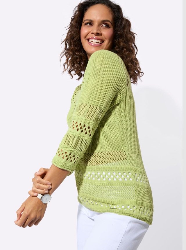 Casual Looks 3/4 Arm-Pullover »Ajour-Pullover«