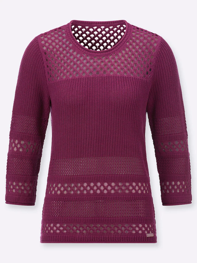Casual Looks 3/4 Arm-Pullover »Ajour-Pullover«