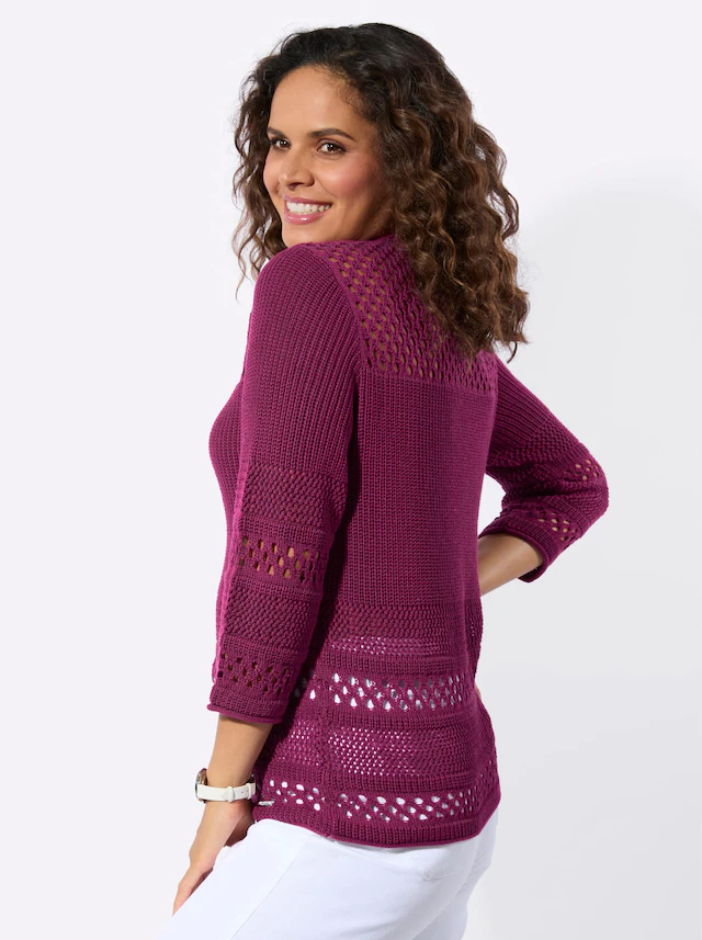 Casual Looks 3/4 Arm-Pullover »Ajour-Pullover«