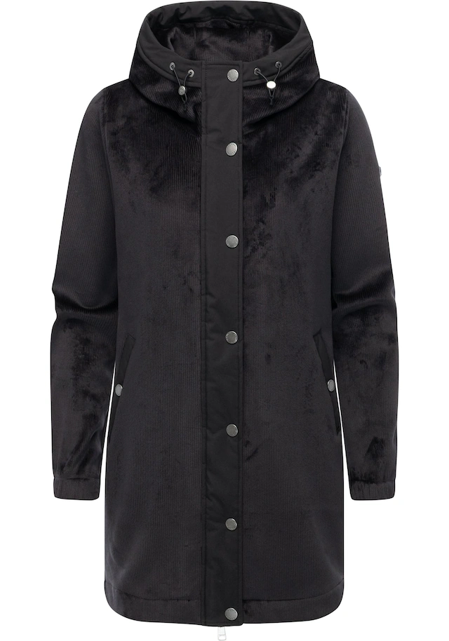 Ragwear Kurzmantel »Cousy Bonded YOUMODO« Weicher Damen Rippstrick-Mantel mit Kapuze