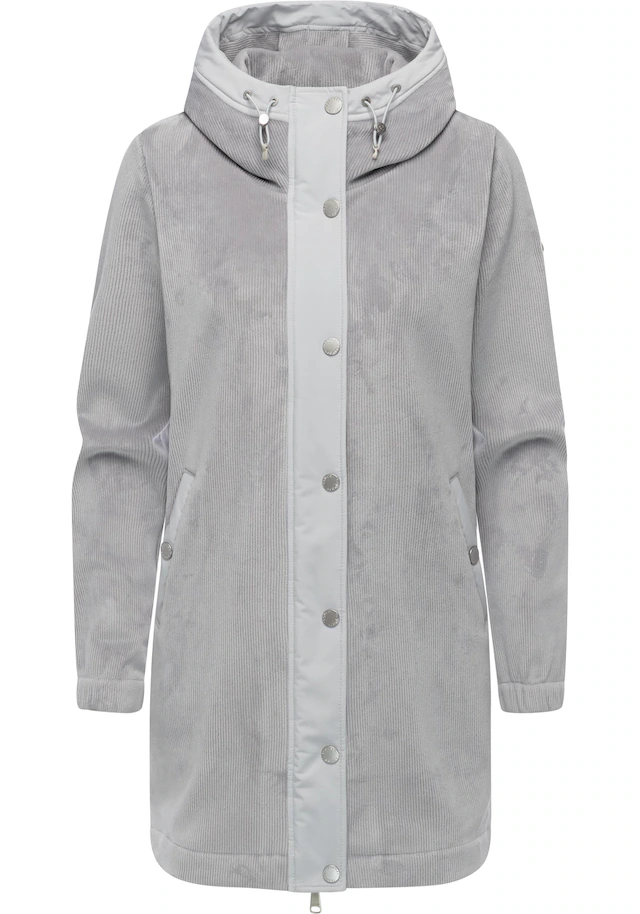 Ragwear Kurzmantel »Cousy Bonded YOUMODO« Weicher Damen Rippstrick-Mantel mit Kapuze