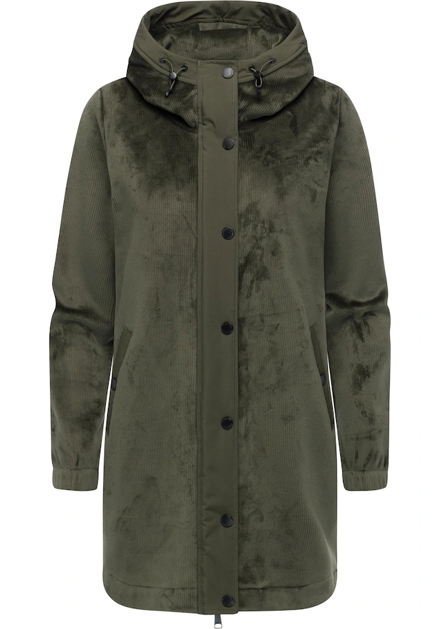 Ragwear Kurzmantel »Cousy Bonded YOUMODO« Weicher Damen Rippstrick-Mantel mit Kapuze