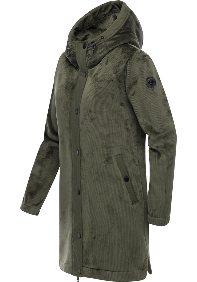 Ragwear Kurzmantel »Cousy Bonded YOUMODO« Weicher Damen Rippstrick-Mantel mit Kapuze