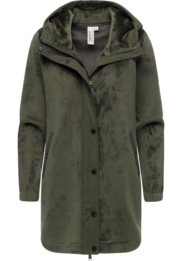 Ragwear Kurzmantel »Cousy Bonded YOUMODO« Weicher Damen Rippstrick-Mantel mit Kapuze