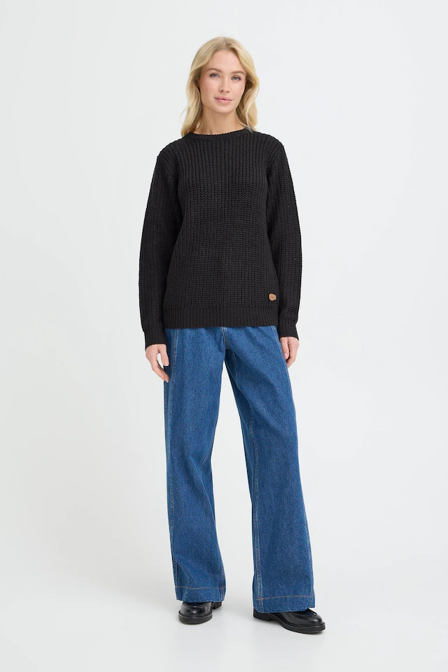 OXMO Strickfleece-Pullover »Strickpullover OXEdna«
