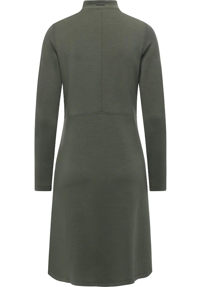 Ragwear A-Linien-Kleid »Leavie« Ohne Taschen Modisches Damen Sweatkleid mit Stehkragen