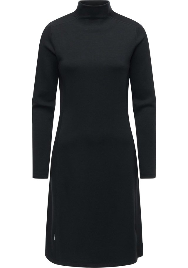 Ragwear A-Linien-Kleid »Leavie« Ohne Taschen Modisches Damen Sweatkleid mit Stehkragen