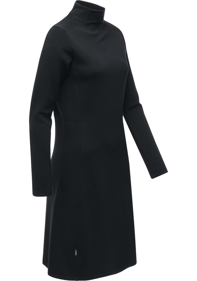 Ragwear A-Linien-Kleid »Leavie« Ohne Taschen Modisches Damen Sweatkleid mit Stehkragen