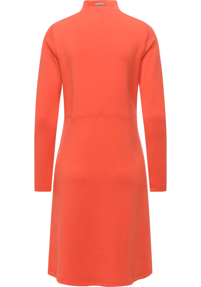 Ragwear A-Linien-Kleid »Leavie« Ohne Taschen Modisches Damen Sweatkleid mit Stehkragen