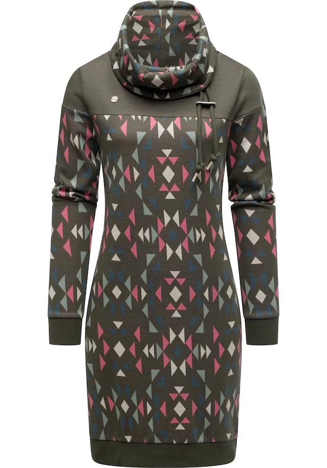 Ragwear Sweatkleid »Chlloe Aztec YOUMODO« Ohne Taschen stylisches Langarm Minikleid mit Aztec-Muster